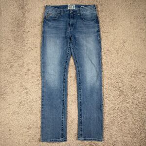 Ariat M2 Jeans Mens 34x38 Blue Traditional Relaxed Boot Cut Western Work Cotton